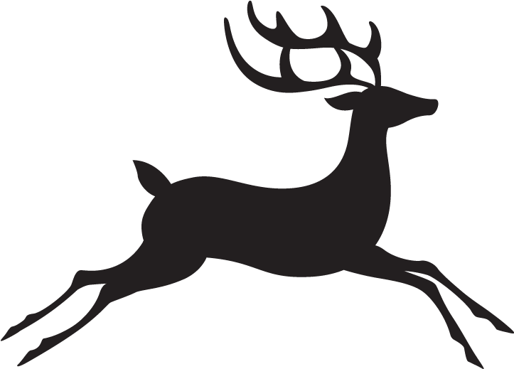 Reindeer Silhouette Png - Christmas Deer Png (722x700)