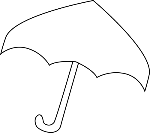 Black And White Umbrella - White Umbrella Clip Art (500x445)