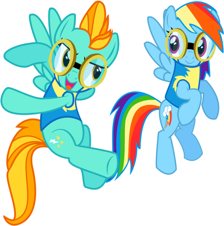 Lightning Dust And Rainbow Dash Vector By Missy12113 - Lightning Dust And Rainbow Dash (1105x1024)