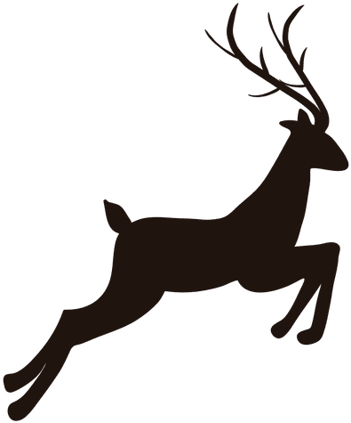 Reindeer Silhouette Jumping 24 Transparent Png - Reno Silueta (512x512)