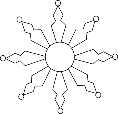 Snowflake Black And White Png Images Pictures - Helm Of Awe And Terror (500x482)
