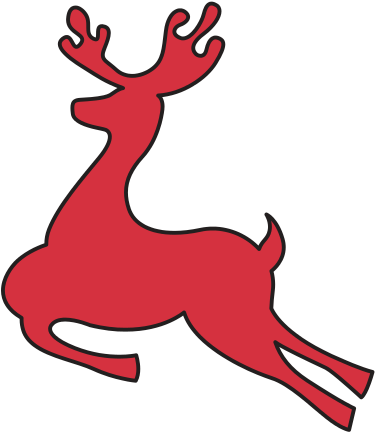 Reindeer Silhouette - Christmas Tree (550x550)