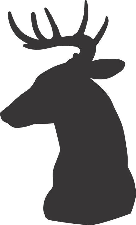 Reindeer Silhouette Cliparts 22, - Rusa Siluet (437x720)