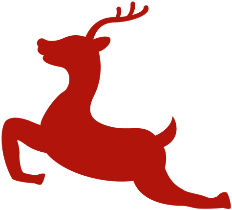 Black Jumping Reindeer - Christmas Deers In Jump Black (512x512)