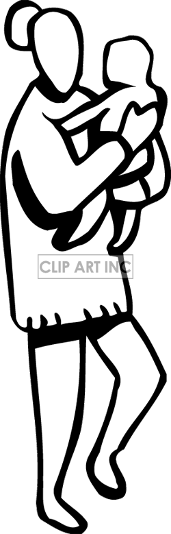 Mother - Holding - Baby - Clipart - Mom Holding Baby Clip Art (250x779)