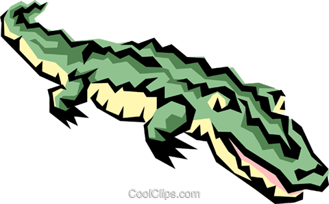 Alligators Royalty Free Vector Clip Art Illustration - Alligators Royalty Free Vector Clip Art Illustration (480x297)