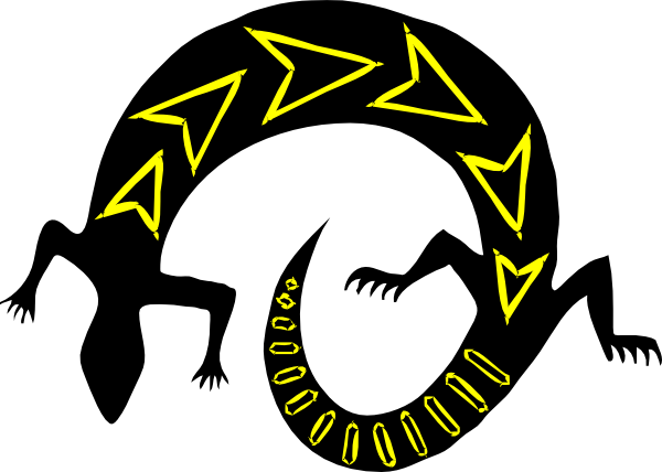 Yellow Spotted Lizard Clipart (600x428)