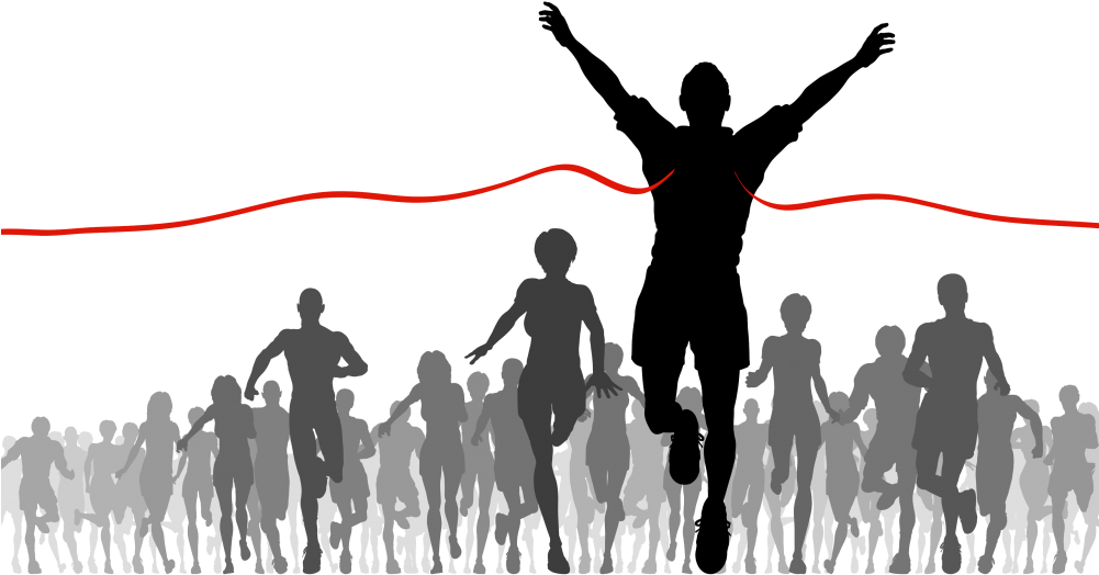 Finish Line Clipart Transparent Background - Champions Clipart (1000x625)
