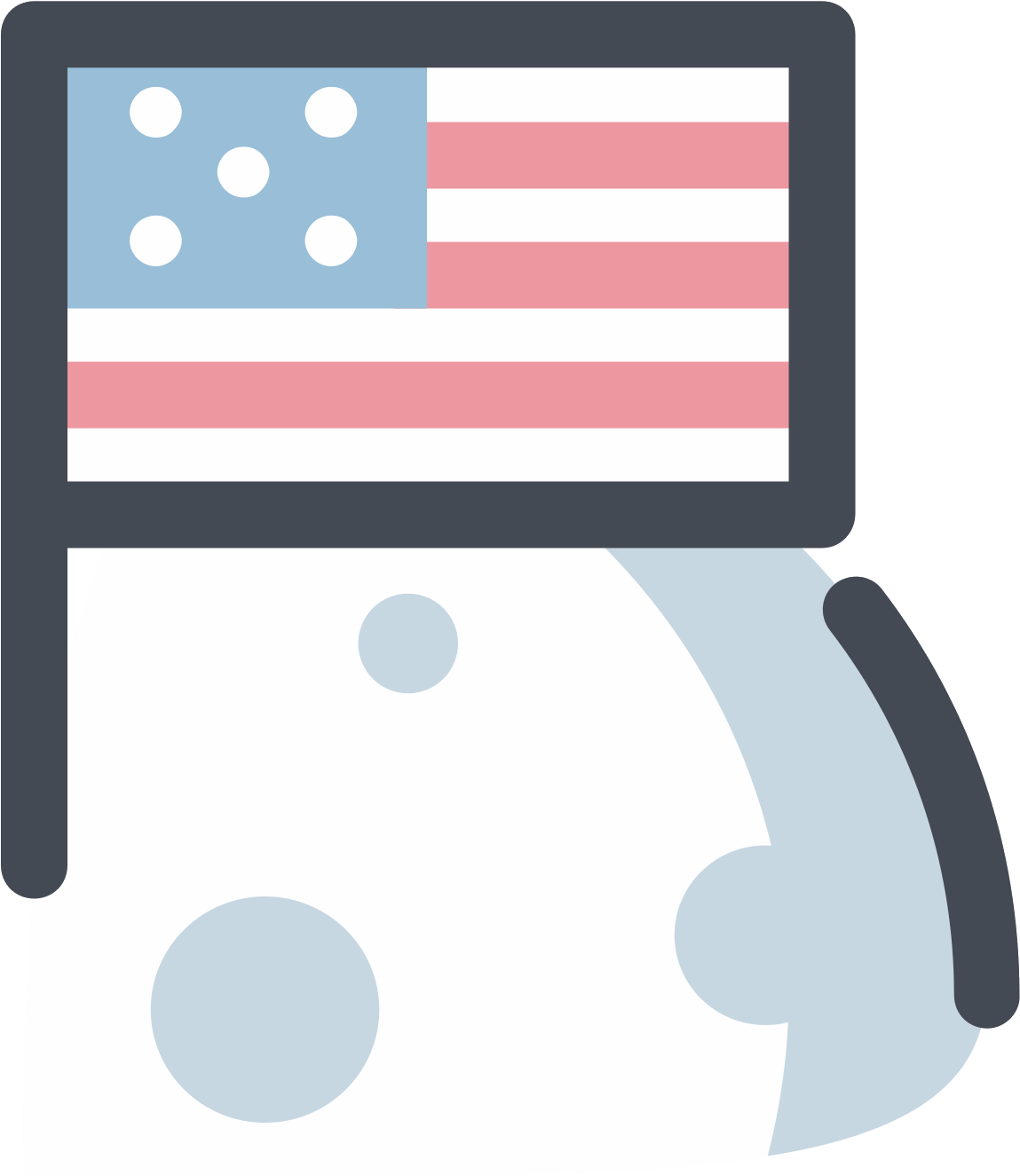 Flag On The Moon Icon - Bandera (1600x1600)