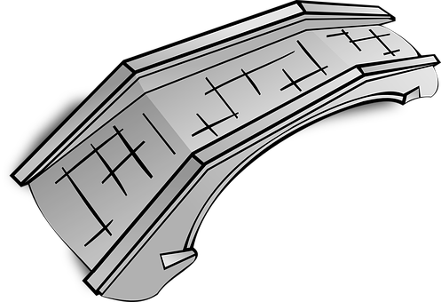 Bridge Stone Construction Medieval Bridge - Bridge Clip Art (497x340)