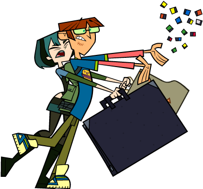 Image Gwen Bumps Into Haroldpng Total Drama Wiki - Total Drama Harold And Gwen (440x414)