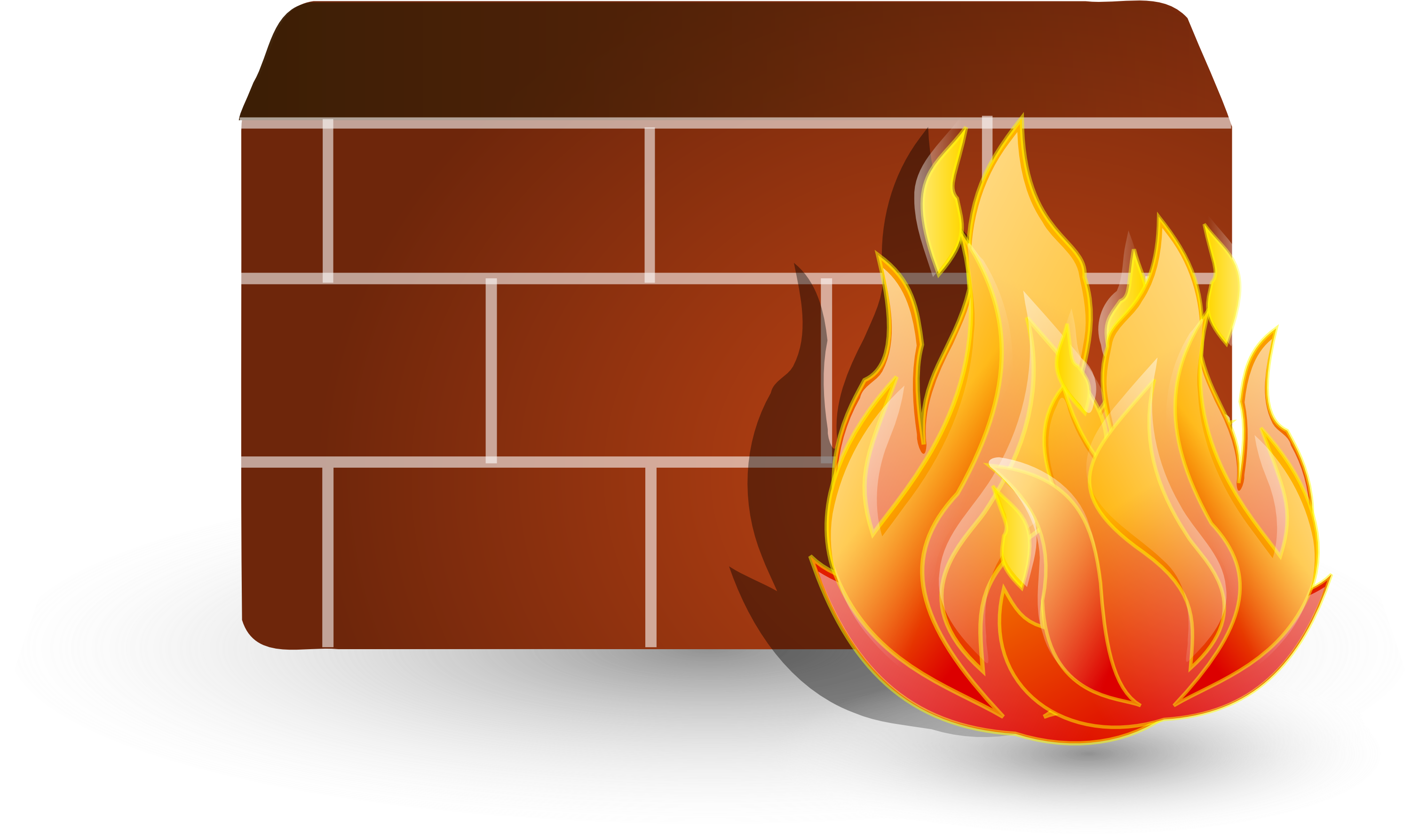 Free Clipart Illustration Of A Computer Firewall - Firewall Clipart (3200x1786)