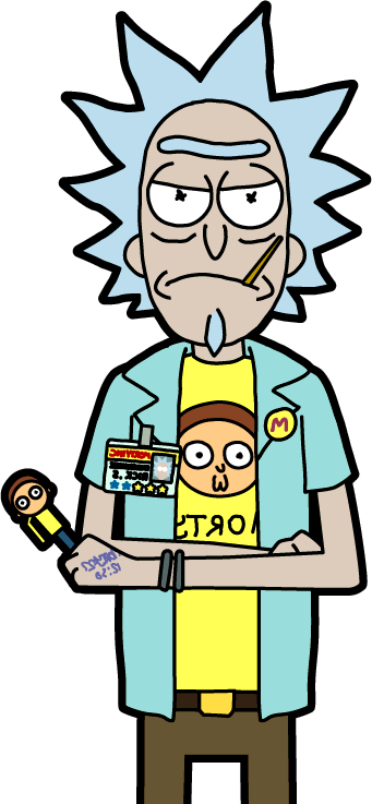 Rick And Morty Clipart Rick Hair - Rick And Morty Storage Rick (341x737)