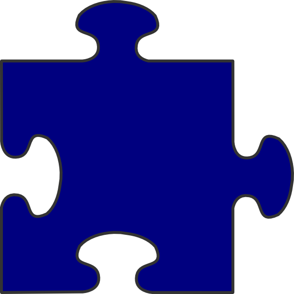 Puzzle Digital Paper And Backgrounds - Autism Puzzle Piece Blue (600x601)