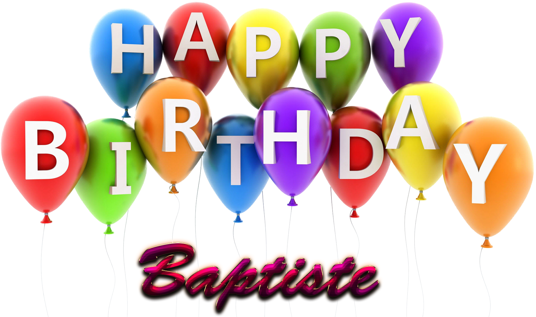 Baptiste Happy Birthday Balloons Name Png - Anvor Birthday Green Stone Pendant Crystal 16g Usb (1920x1200)