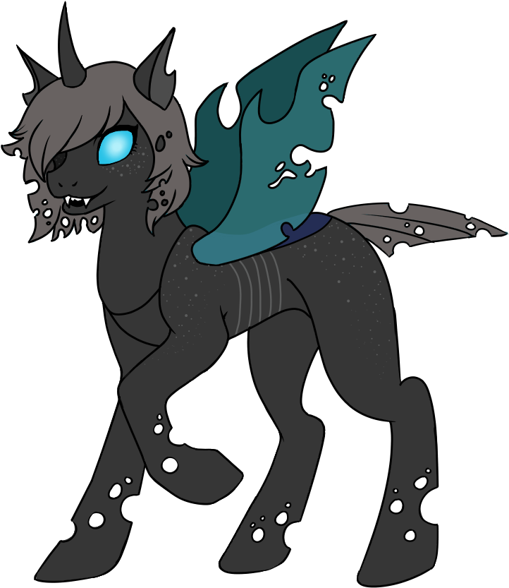 Foxdr0id, Changeling, Changeling Oc, Cute, Female, - My Little Pony Thunderlane (754x860)