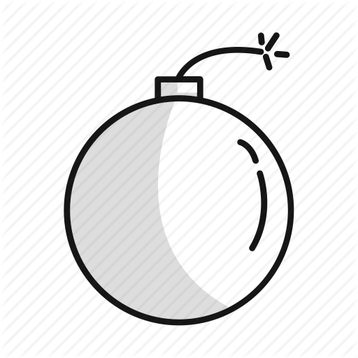 Military Clipart Bomb - Army Bomb Clipart Black And White (512x512)