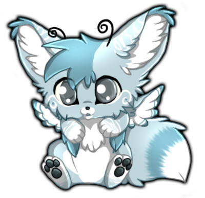 Mystical Animalsdrawing - Anime Chibi Animals (400x385)