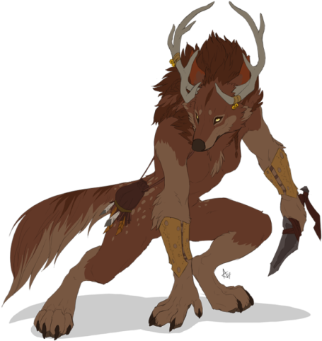 Werewolf Commission Wus Fun - Camp Camp Werewolf David (500x516)