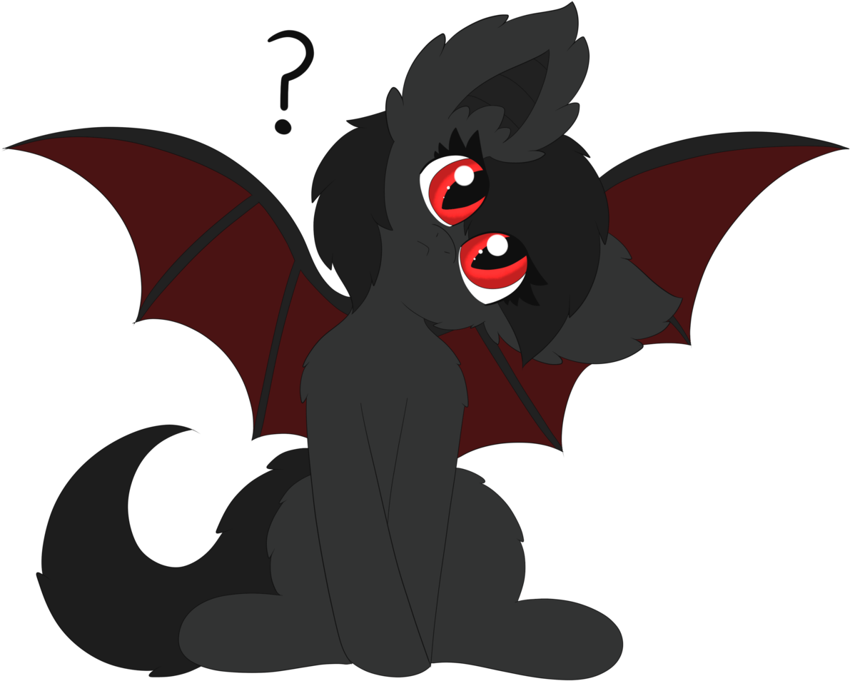 #1121272 - - <, Artist - Miss-jessiie, Bat Pony, Confused, - Cartoon (1228x1024)