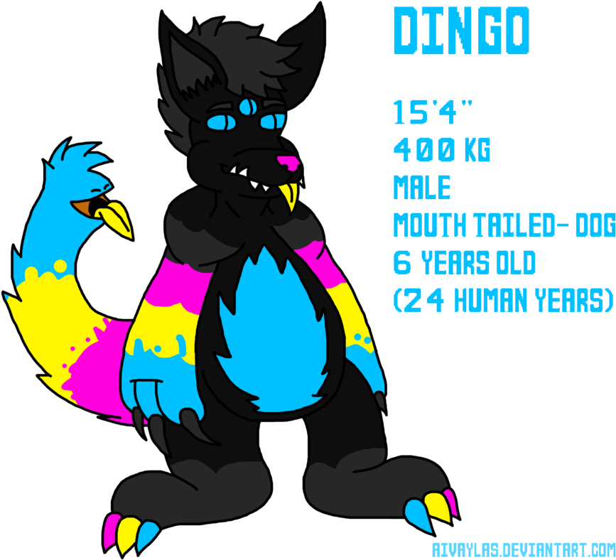 Dingo The Mouth-tailed Dog By Aivaylas - Cartoon (913x875)