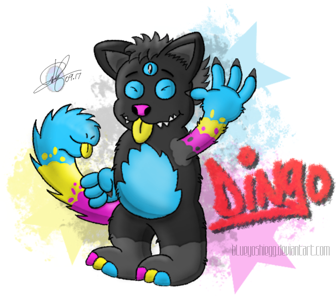 [rq] Dingo The Mouth-tailed Dog By Blueyoshiegg - Cartoon (700x625)