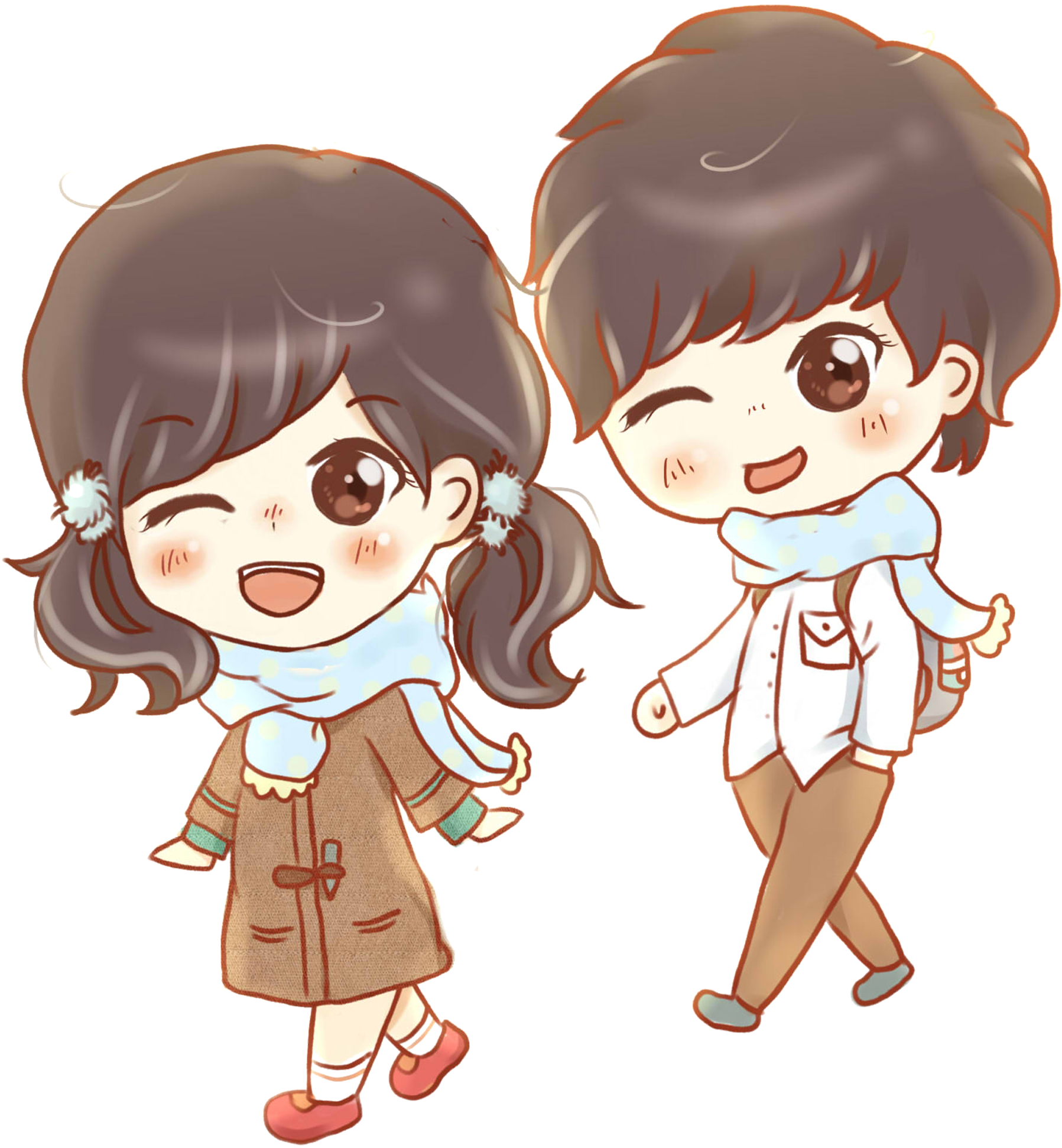 Cartoon Boy Girl Significant Other - Little Girl And Boy Cartoon (1966x2016)