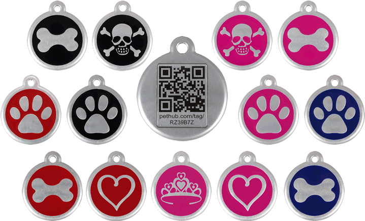 Qr Pet Id Tags Or Personalized Pet Id Tags - Red Dingo Qr Dog Bone Id Tag (880x440)