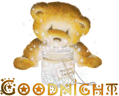 Good Night Teddy And Diamonds Shining Picture - Good Night In Gif (400x321)