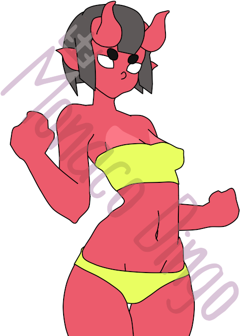 Oni Girl - Cartoon (720x720)