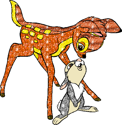 Rabbit And Deer Cartoon (484x498)