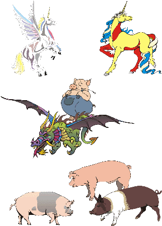 Pigs, Wild Boar, Hogs, Unicorn Or Mythical Animals - Living On Love: The Shameful Secret (the Rest Of The (362x491)