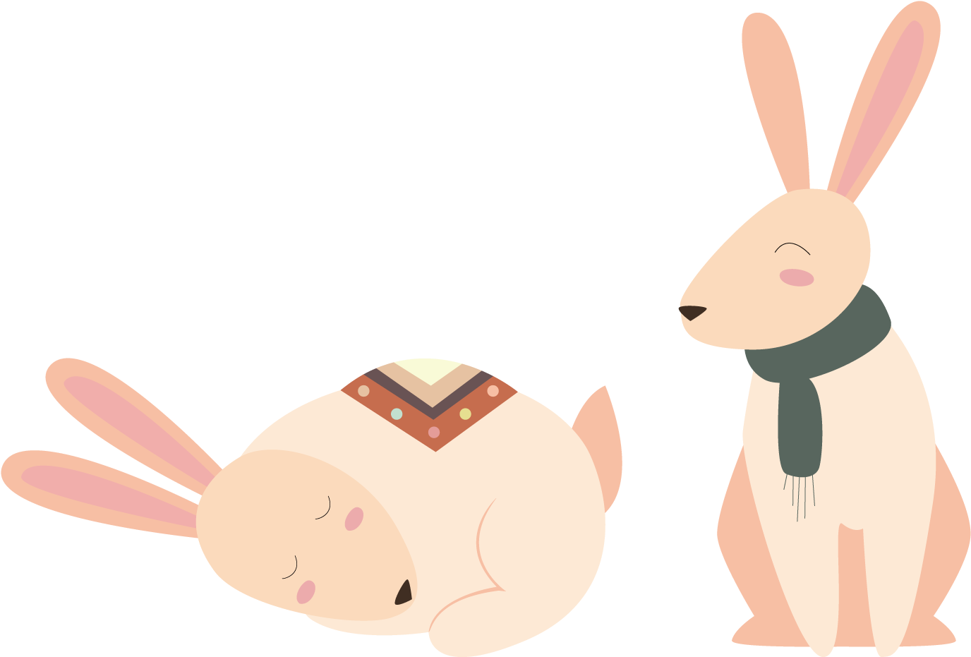 Rabbit Easter Bunny Cartoon Illustration - Domestic Rabbit (1500x1500)