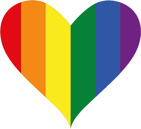 Graphic Design - Rainbow Heart - Lgbt Logo Png (639x581)