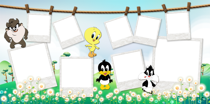 Plantilla Cartoons Para La Creación De Foto Libros - Baby Looney Tunes (709x354)