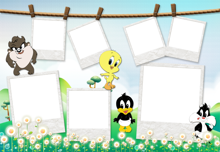 Plantilla Cartoons Para La Creación De Foto Libros - Baby Looney Tunes (709x489)