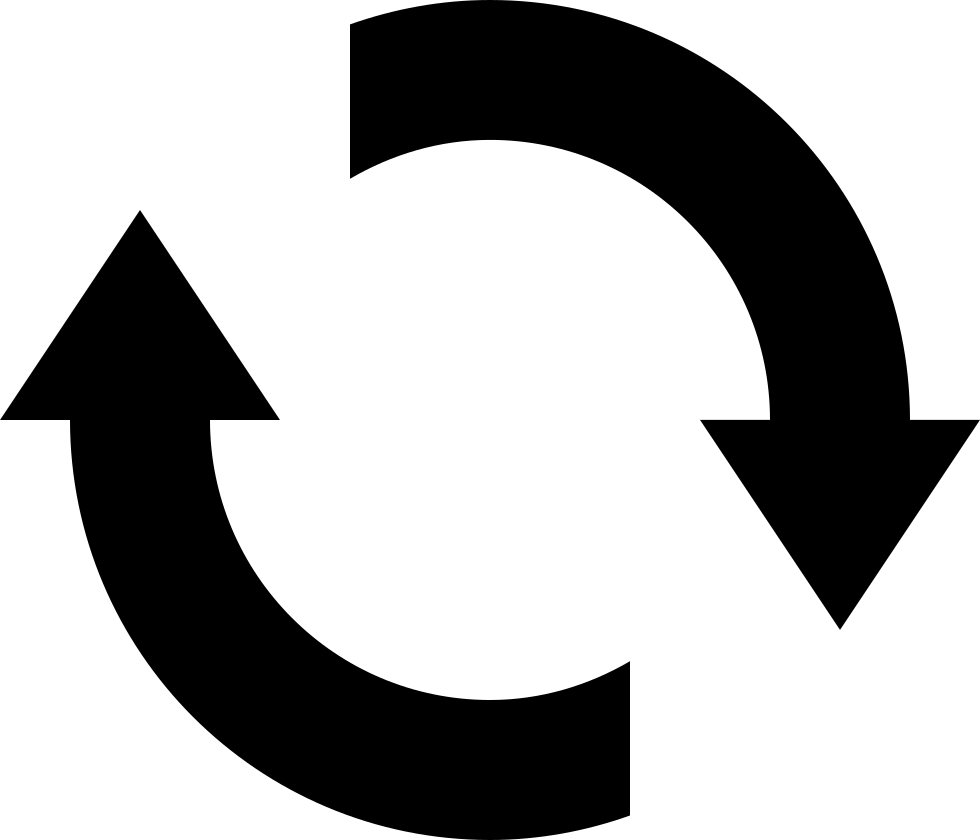 Recycle Cycle Png - Two Arrows In A Circle (980x840)