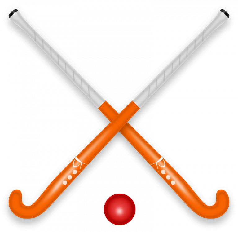 Hockey Stick Clipart Clipart Hockey Stick Ball Eagle - Field Hockey Stick And Ball (768x748)