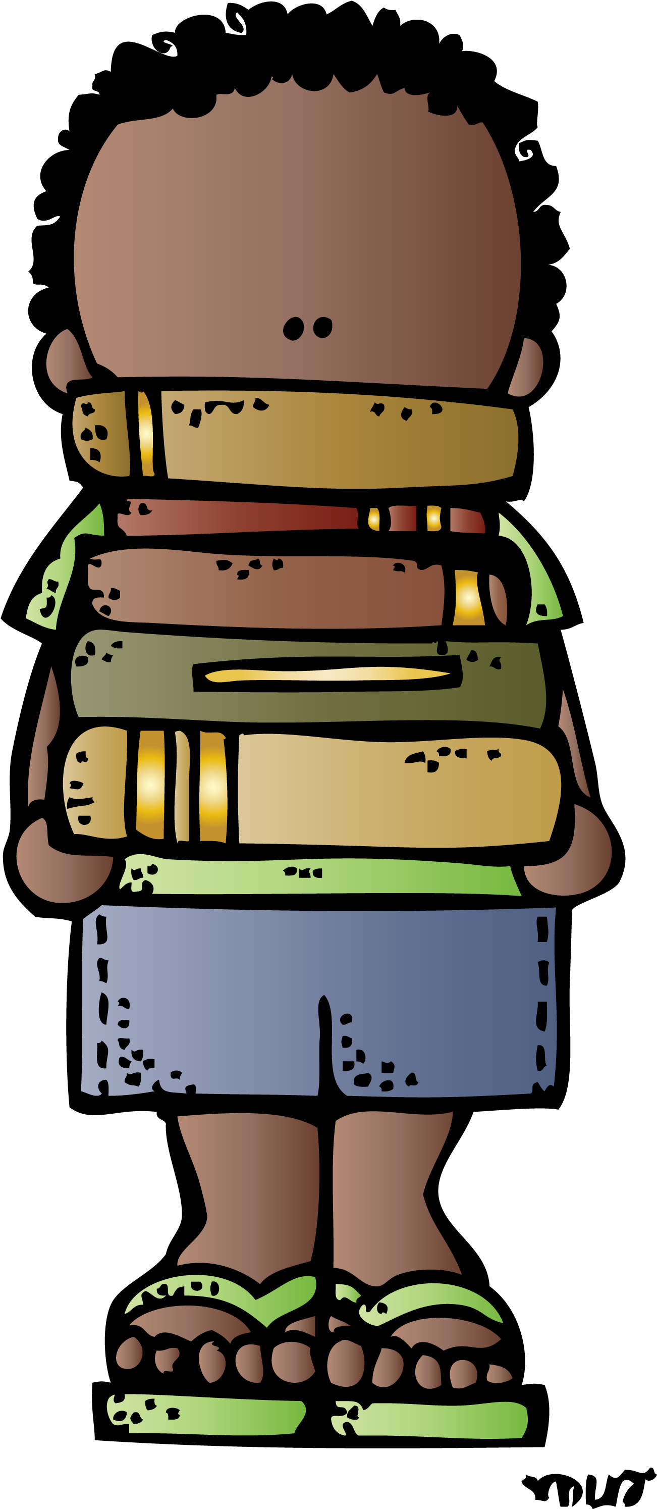 Book Clipart Melonheadz - Melonheadz Clipart Books (1305x2999)