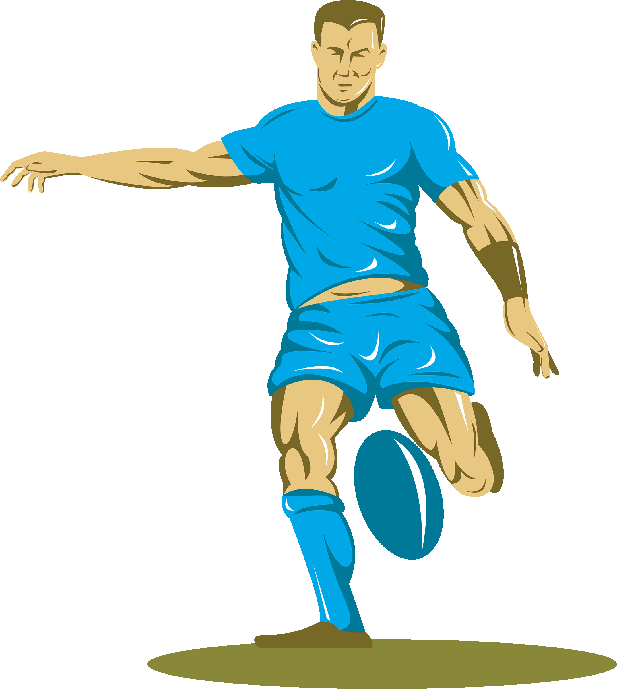 Rugby Clipart - - Rugby Player Logo Clipart (2150x2400)