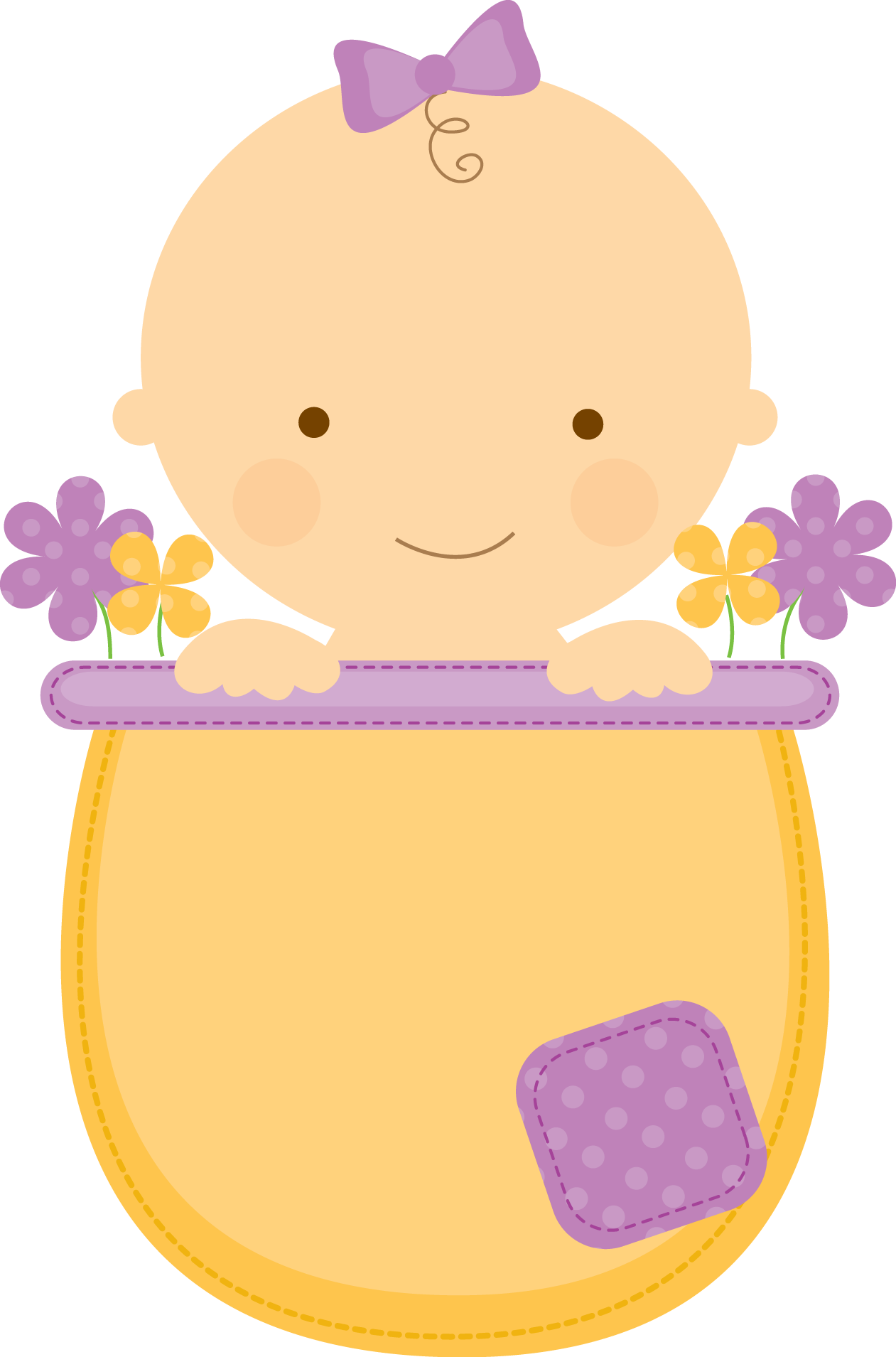 Babyinflowerpot Purple - Baby Stuff Clipart (1261x1909)