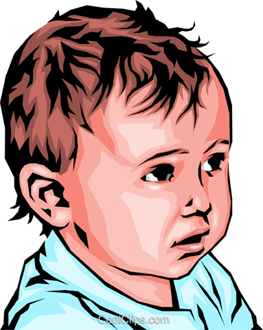 Baby Boy Royalty Free Vector Clip Art Illustration - Baby Clipart (383x480)
