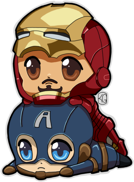 Iron Man Chibi - Kawaii Dibujos De Marvel (500x666)