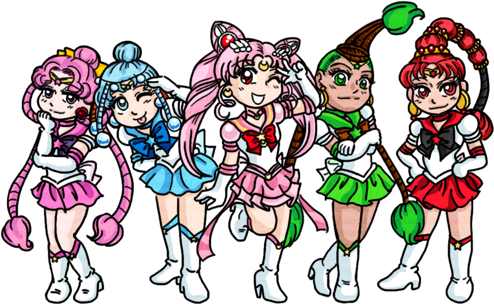 Chibi Moon And The Sailor Quartet By Amayamariesuta - Chibiusa (1020x650)