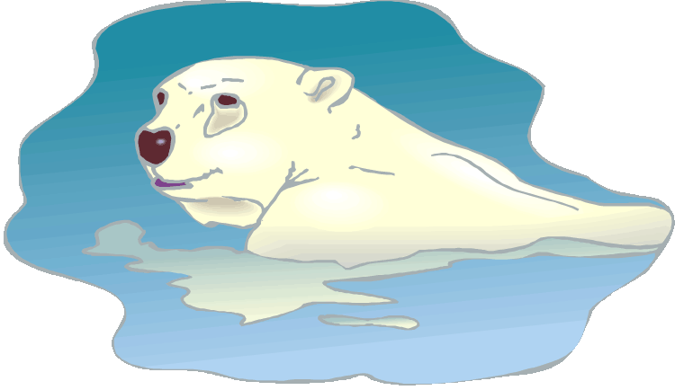 Free Boy Baby Shower Clip Art Download - Polar Bear Swimming Clipart (750x434)