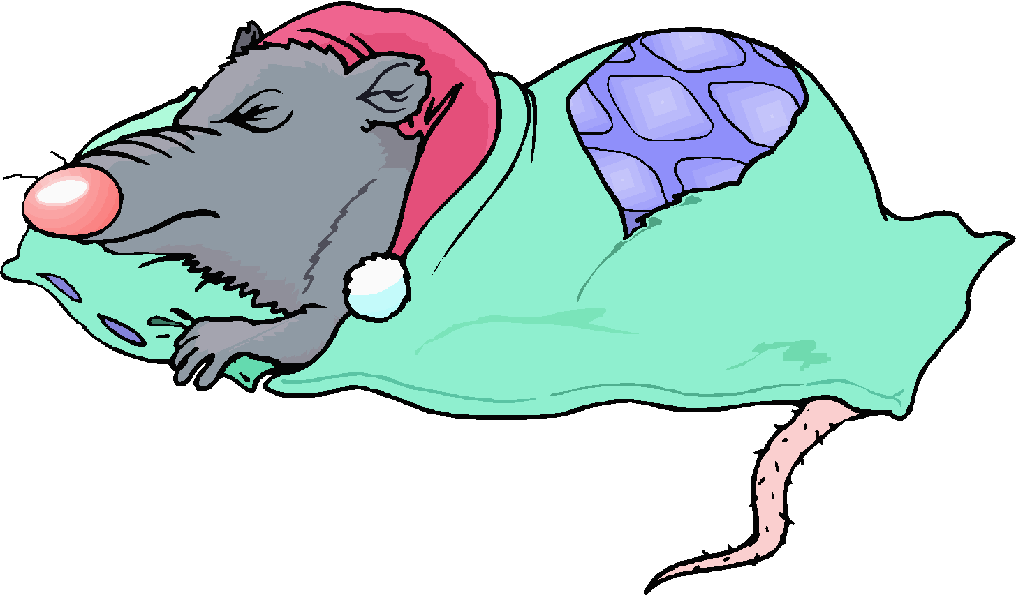 Royalty-free Tired Clipart, Illustrations, Vector Graphics - Mouse In Bed Cartoon (1455x853)