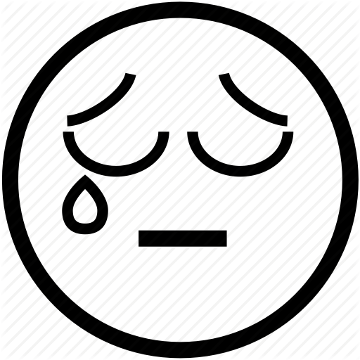 Tears Clipart Black And White - Confused Face Clipart (512x512)