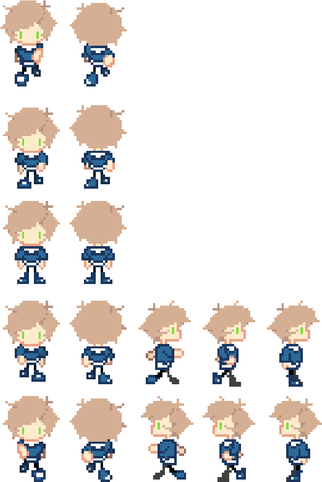 Player's Character Walking Sprites By Goalready - Player's Character Walking Sprites By Goalready (700x1000)