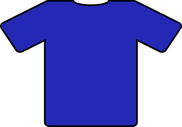 Dark Blue Plain Tshirt Clip Art At Clker - Active Shirt (600x418)