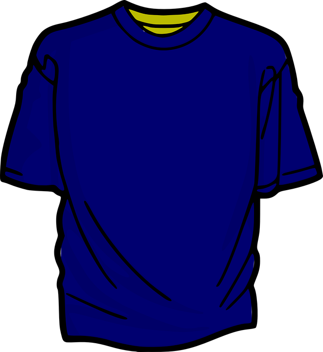 Blue T Shirt Cliparts 5, Buy Clip Art - Rhinestone Tee Shirt Name And Number Add (660x720)